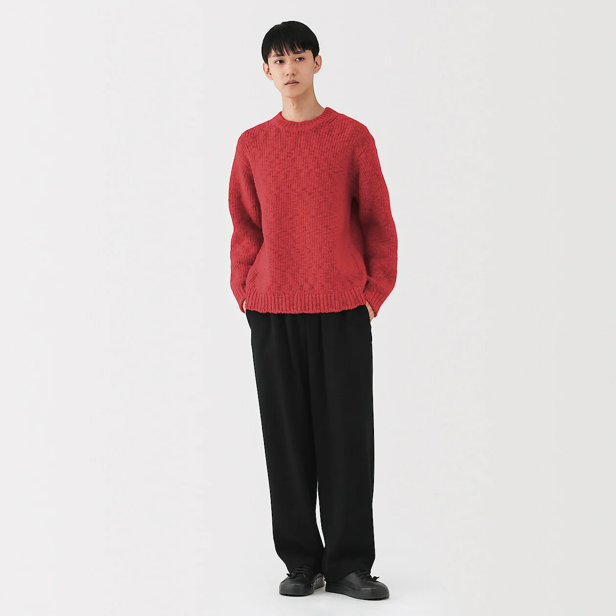Merino Wool Low-Gauge Crewneck Sweater - Image 2