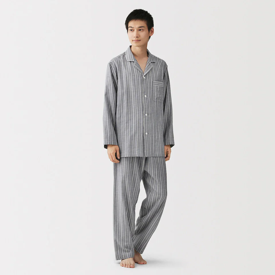 Side Seamless Double Gauze Long Sleeve Pyjamas - Image 13