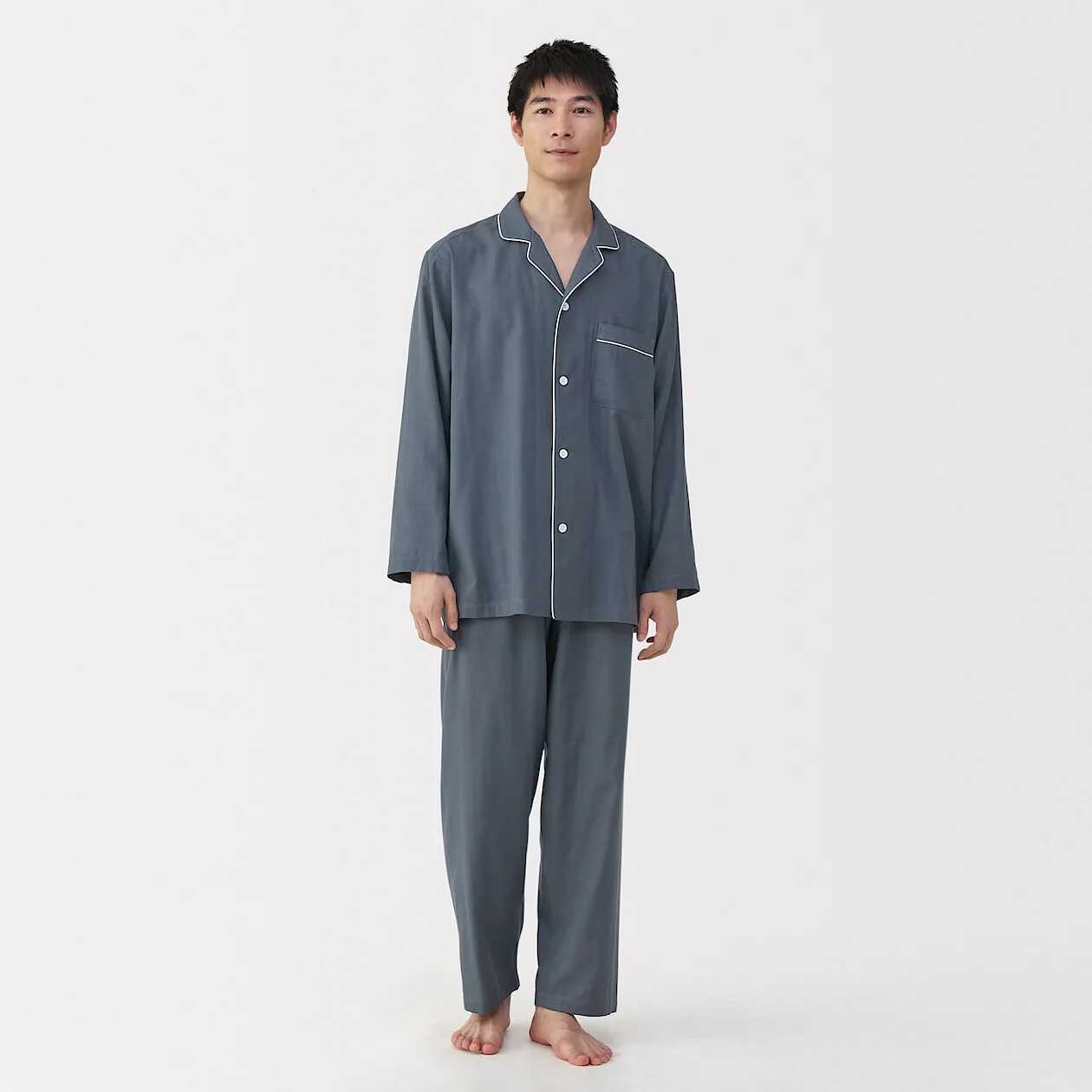 Side Seamless Double Gauze Long Sleeve Pyjamas - Image 16