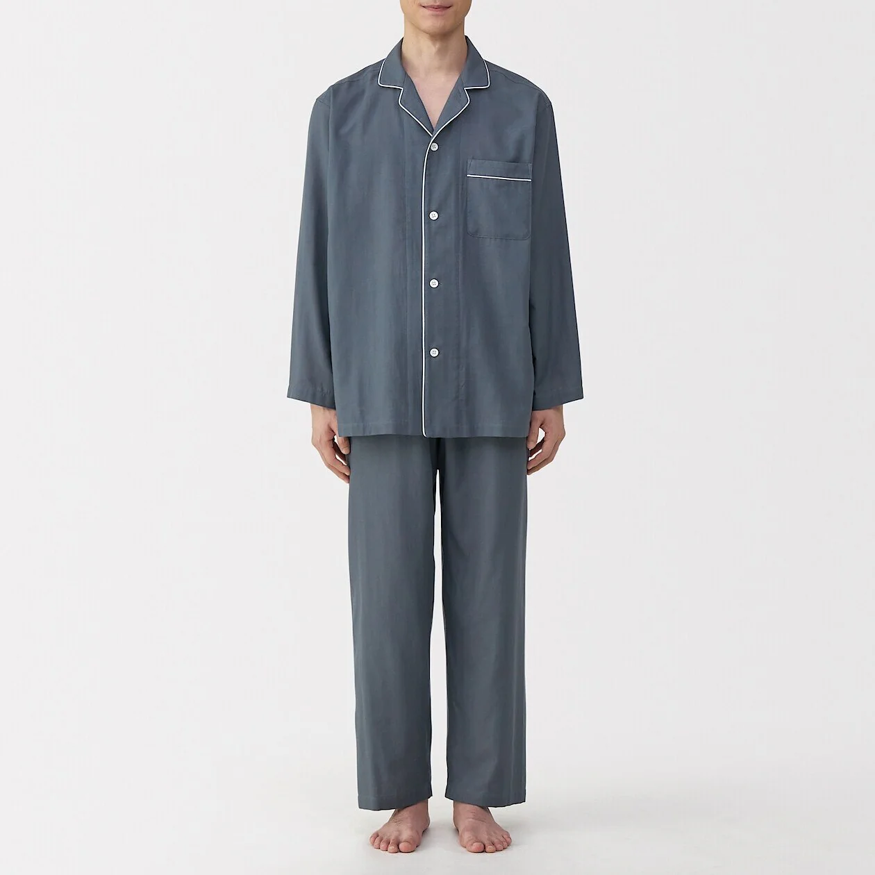 Side Seamless Double Gauze Long Sleeve Pyjamas - Image 17