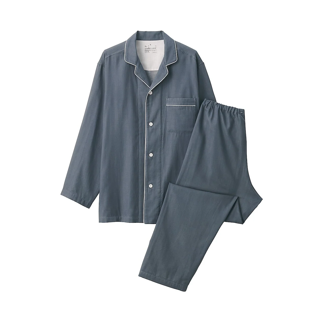 Side Seamless Double Gauze Long Sleeve Pyjamas - Image 27