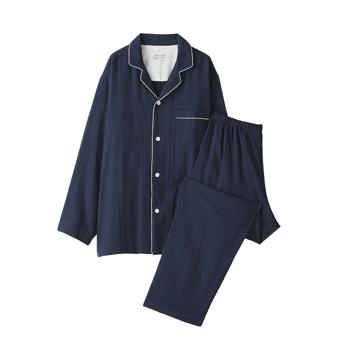 Side Seamless Double Gauze Long Sleeve Pyjamas - Image 34