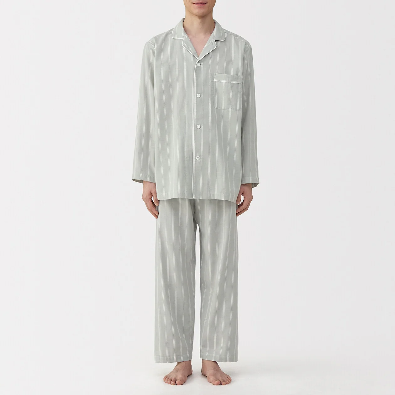 Side Seamless Double Gauze Long Sleeve Pyjamas - Image 37