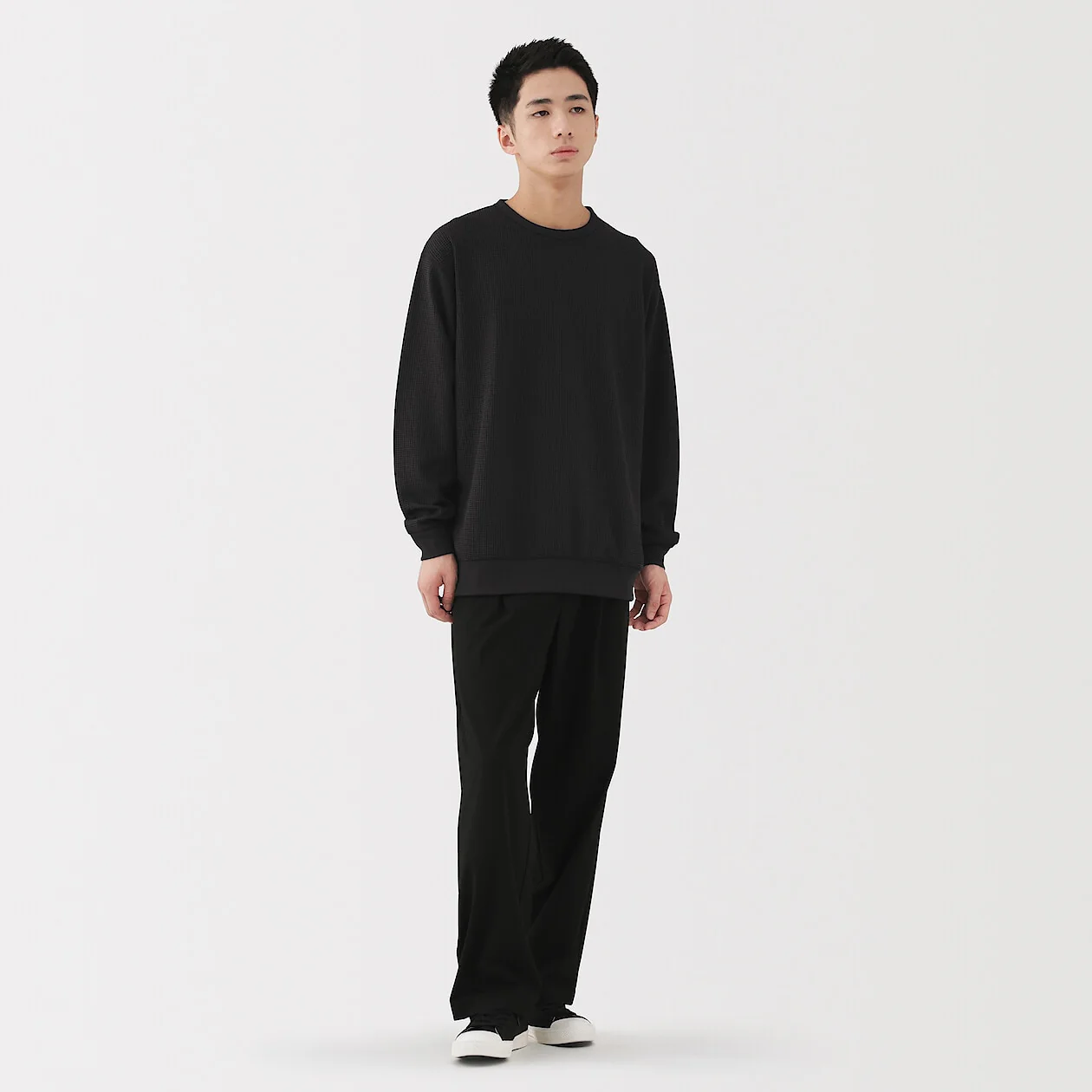 UV Protection Quick Dry Waffle Crewneck Long Sleeve T-Shirt - Image 14