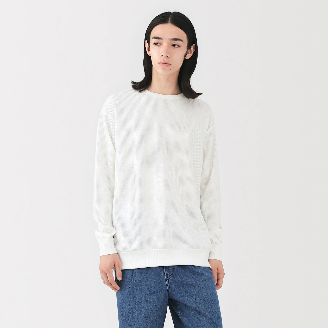 UV Protection Quick Dry Waffle Crewneck Long Sleeve T-Shirt - Image 17