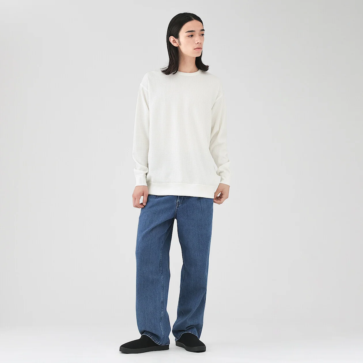 UV Protection Quick Dry Waffle Crewneck Long Sleeve T-Shirt - Image 19