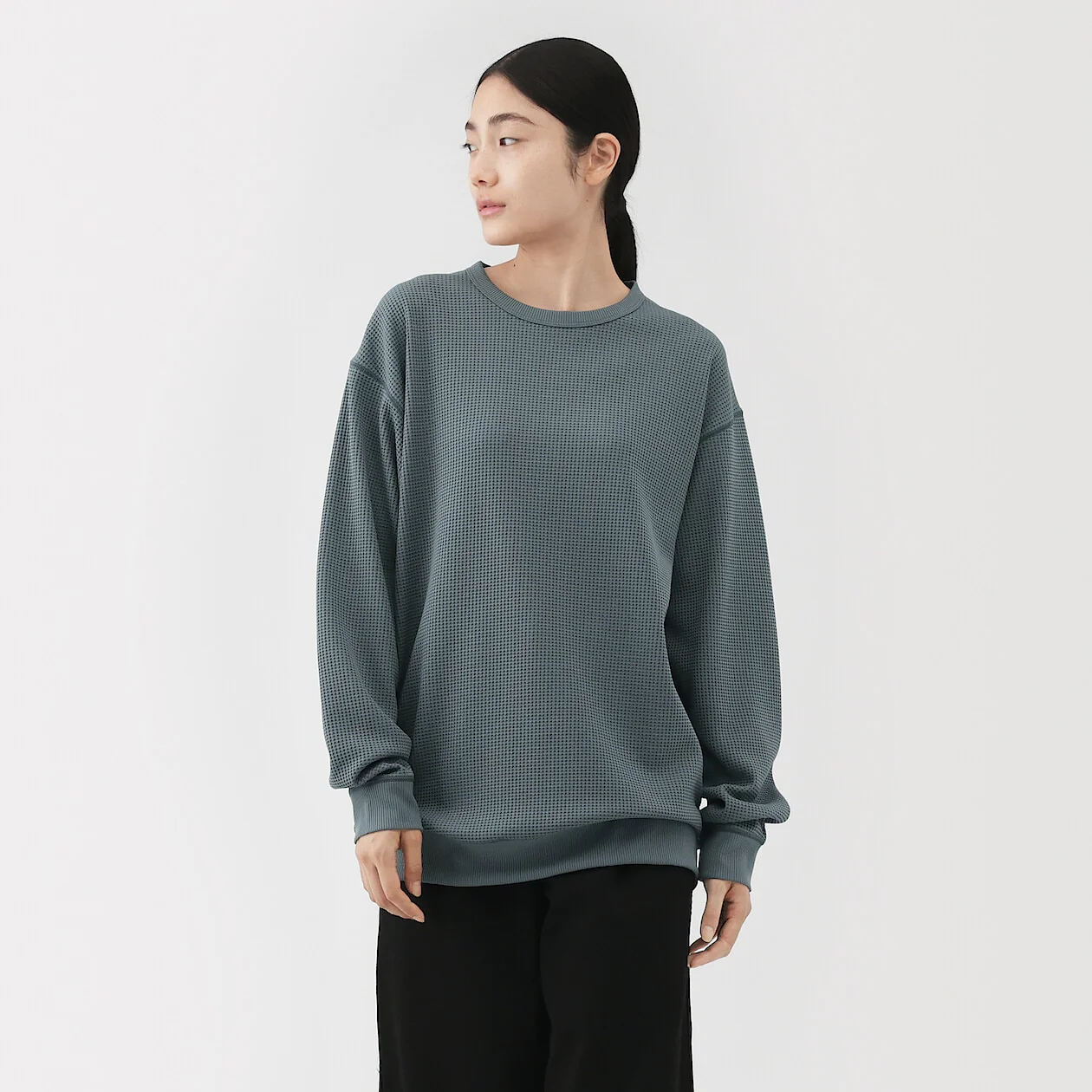 UV Protection Quick Dry Waffle Crewneck Long Sleeve T-Shirt - Image 27