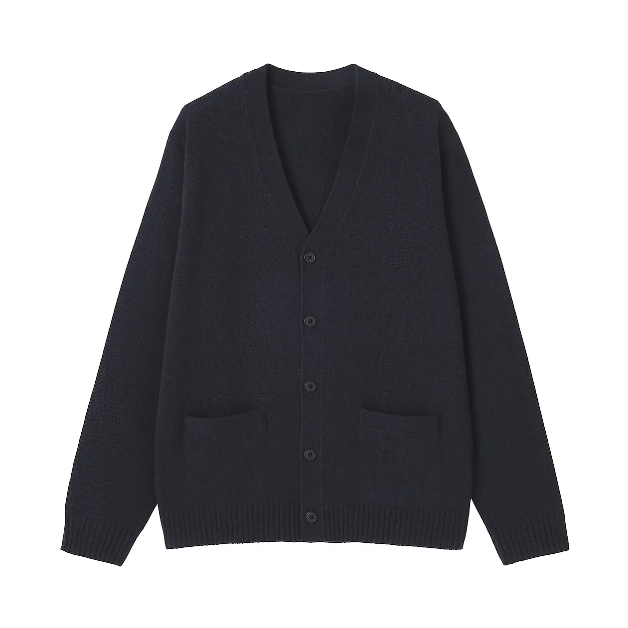 Washable Wool Mid Gauge V-Neck Cardigan - Image 4