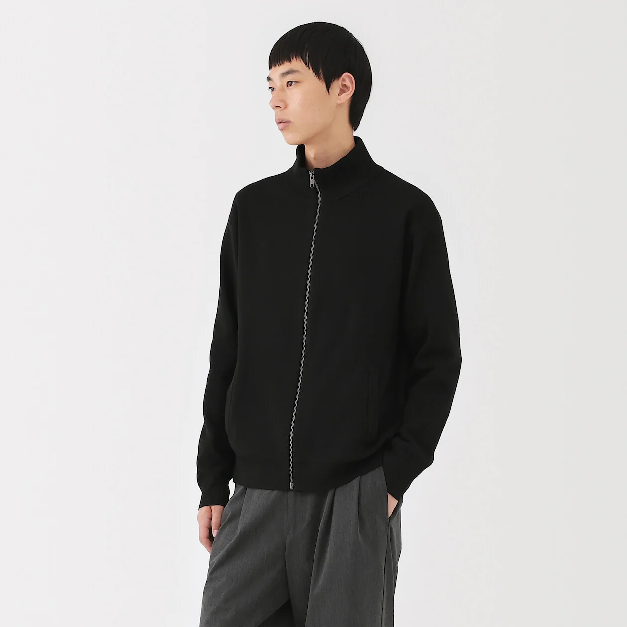 Washable Ribbed Milano Zip-Up Cardigan - Image 16