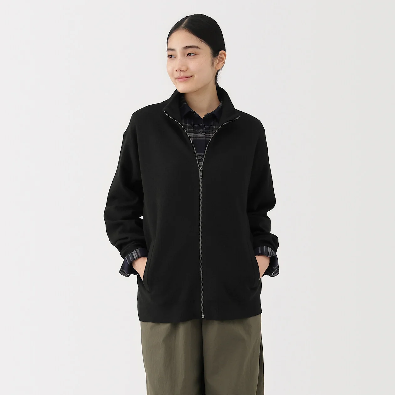 Washable Ribbed Milano Zip-Up Cardigan - Image 17