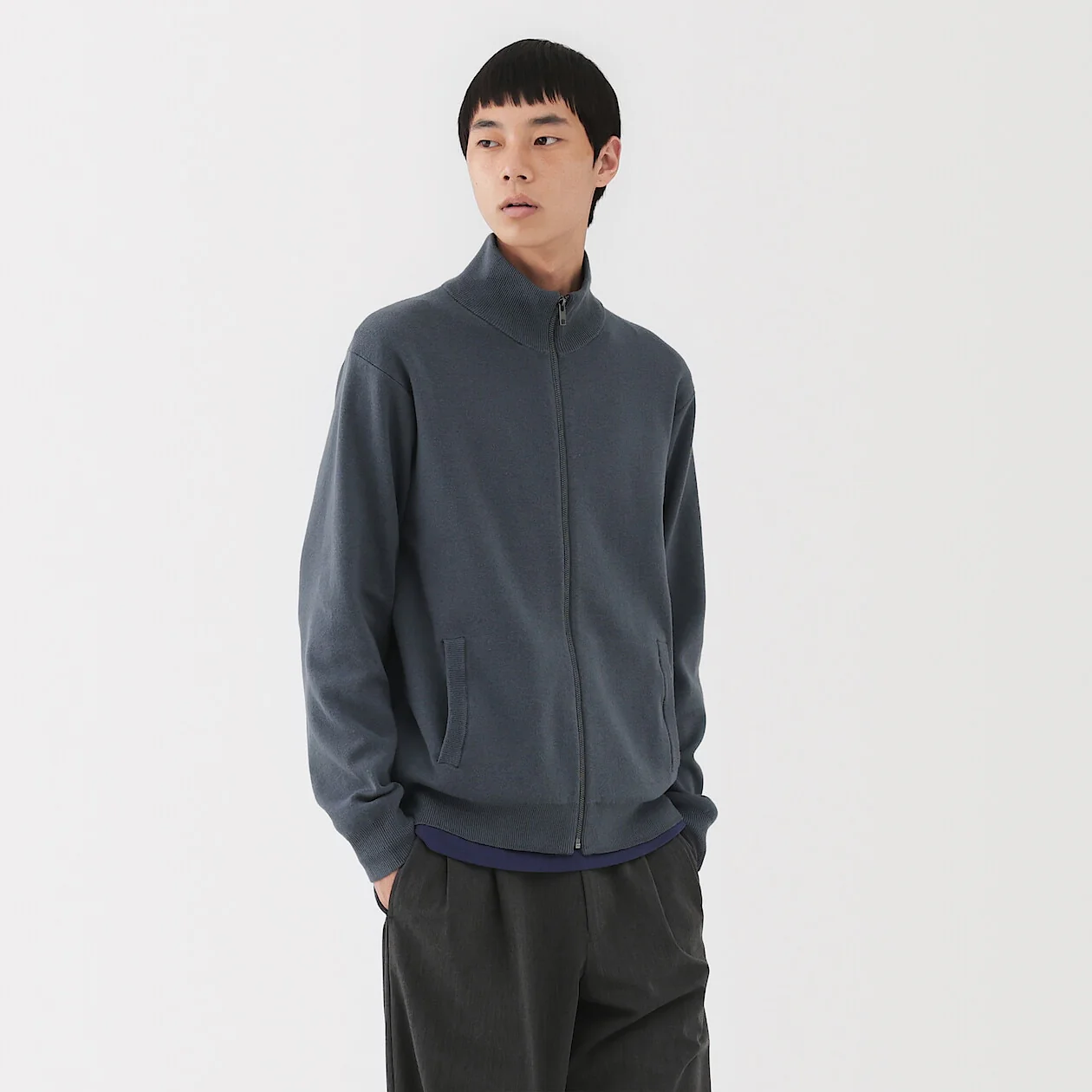 Washable Ribbed Milano Zip-Up Cardigan - Image 2
