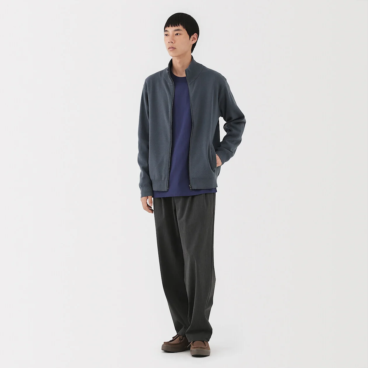 Washable Ribbed Milano Zip-Up Cardigan - Image 4