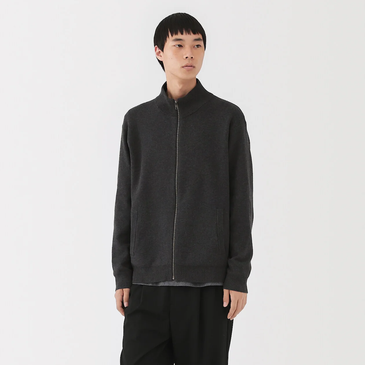 Washable Ribbed Milano Zip-Up Cardigan - Image 7