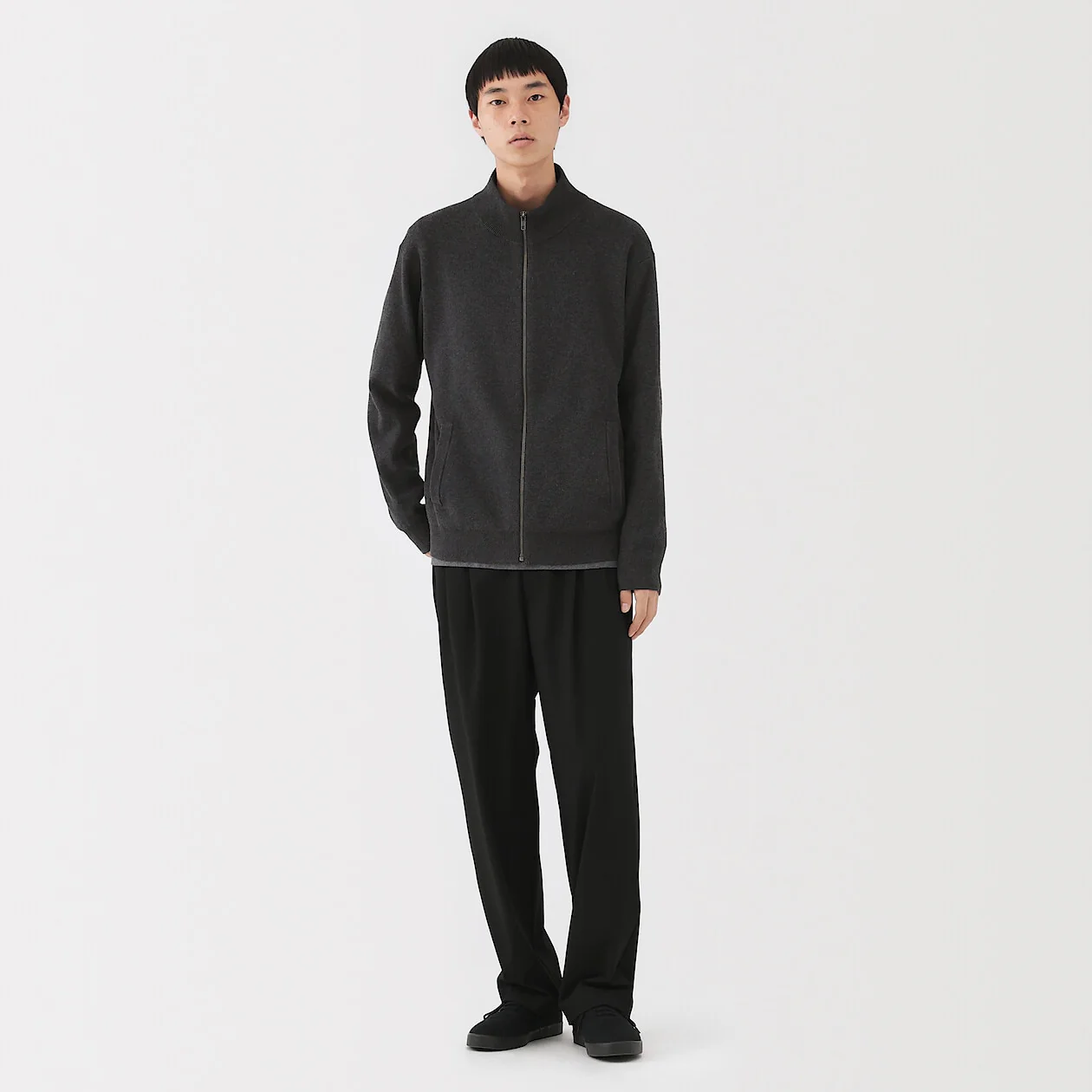 Washable Ribbed Milano Zip-Up Cardigan - Image 9