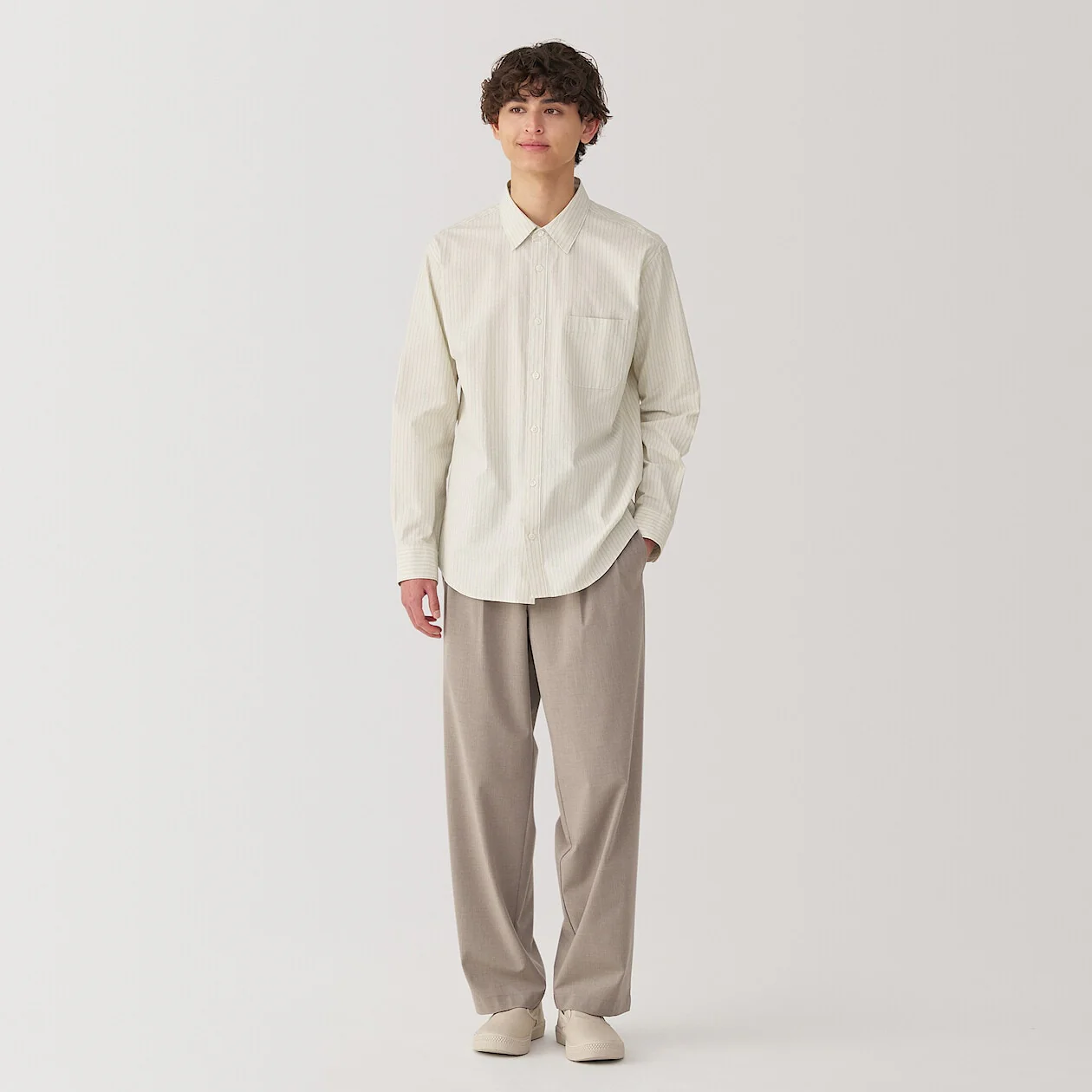 Washed Broadcloth 100% Cotton Long Sleeve Shirt - Image 10