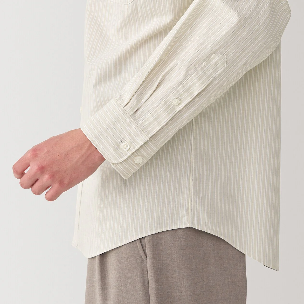 Washed Broadcloth 100% Cotton Long Sleeve Shirt - Image 14