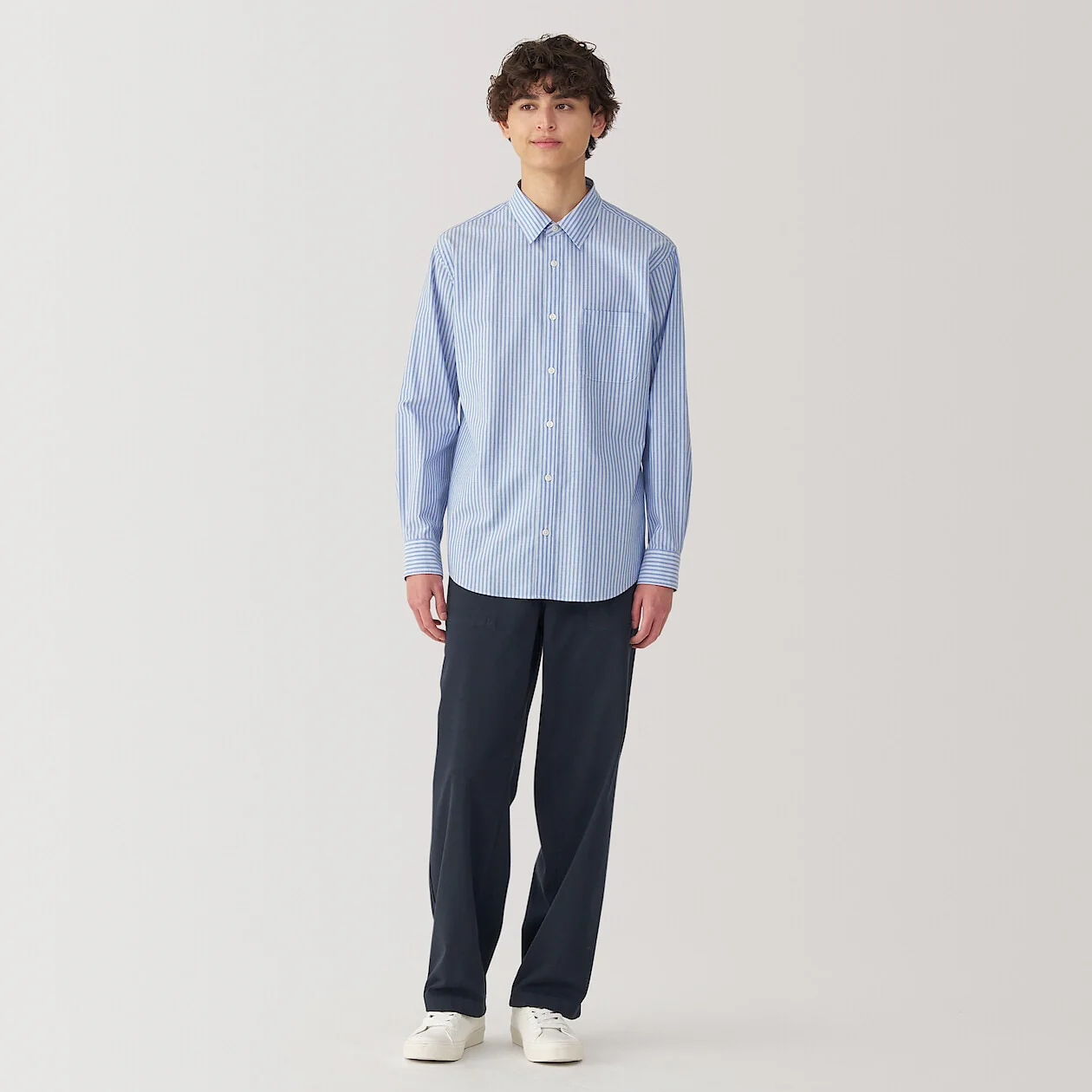 Washed Broadcloth 100% Cotton Long Sleeve Shirt - Image 18