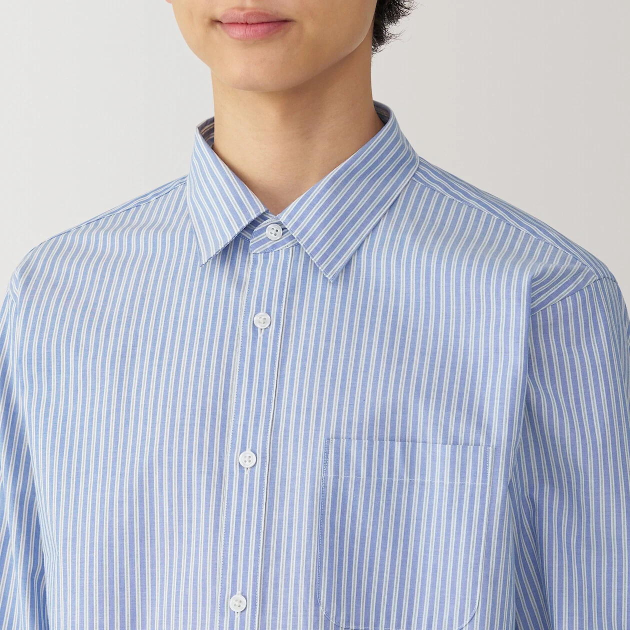 Washed Broadcloth 100% Cotton Long Sleeve Shirt - Image 21