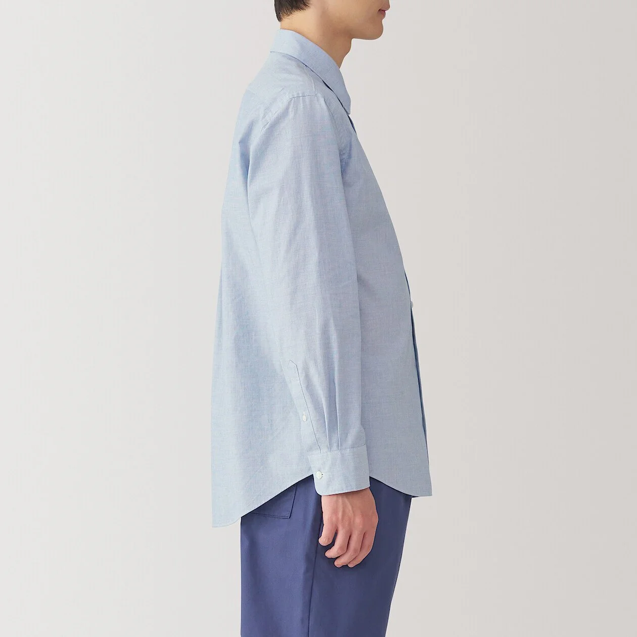 Washed Broadcloth 100% Cotton Long Sleeve Shirt - Image 3