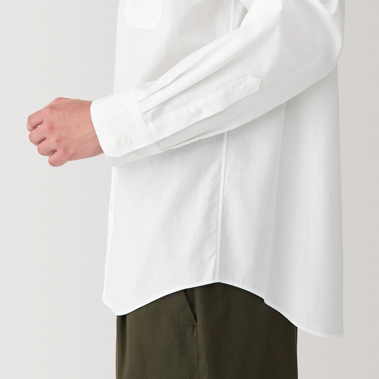 Washed Broadcloth 100% Cotton Long Sleeve Shirt - Image 30