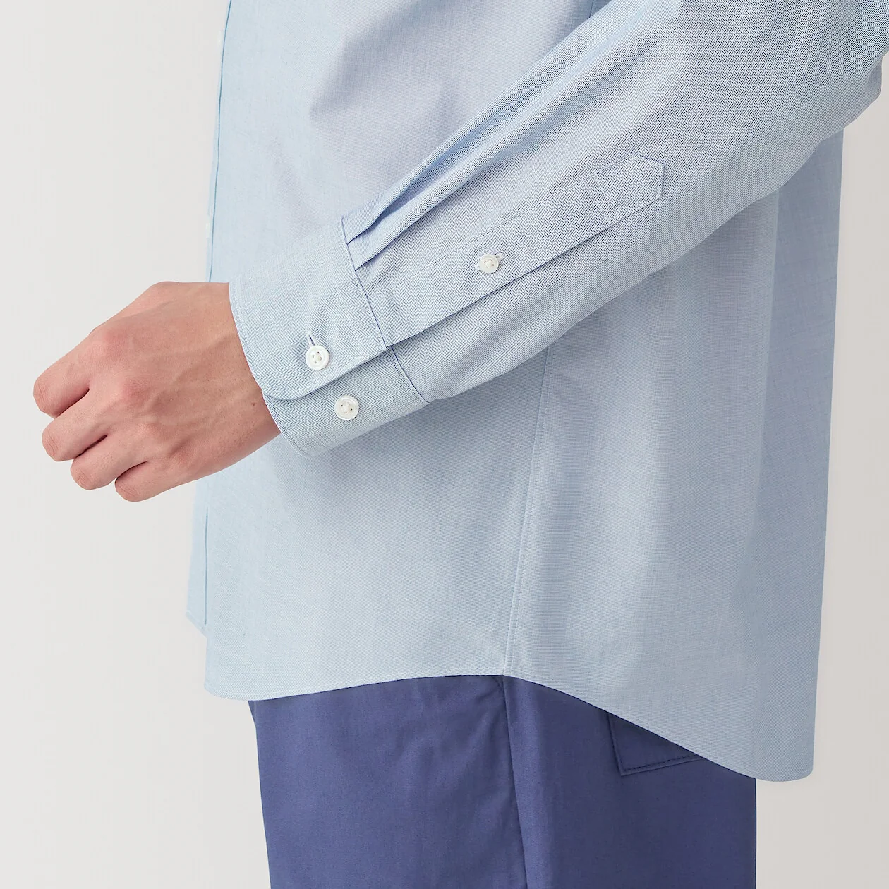 Washed Broadcloth 100% Cotton Long Sleeve Shirt - Image 6