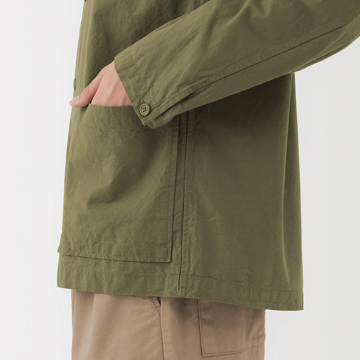 Washed Broadcloth Shirt Jacket - Image 10