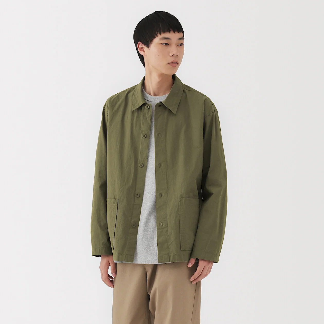 Washed Broadcloth Shirt Jacket - Image 5