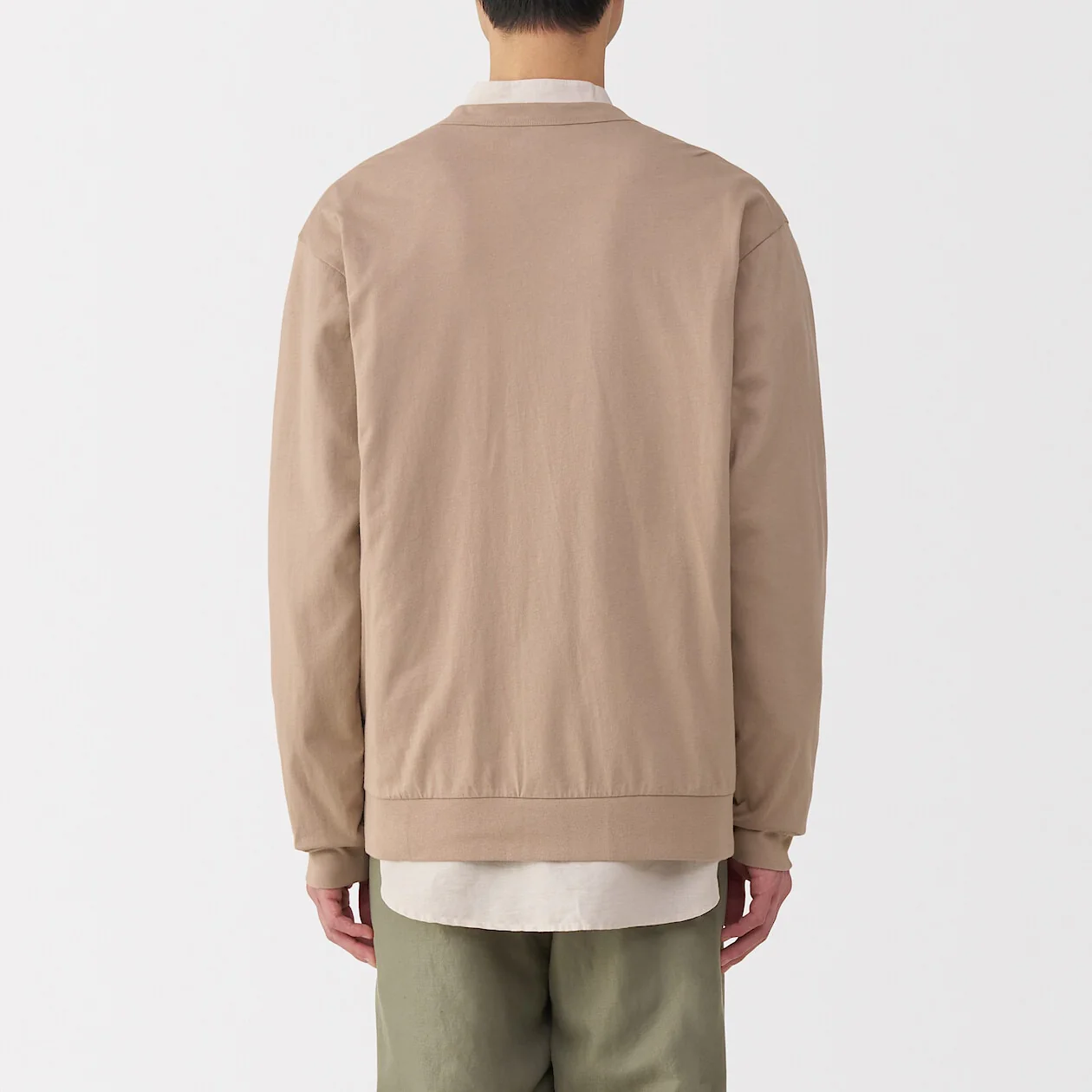 Washed Cotton Jersey V-Neck Cardigan - Image 20