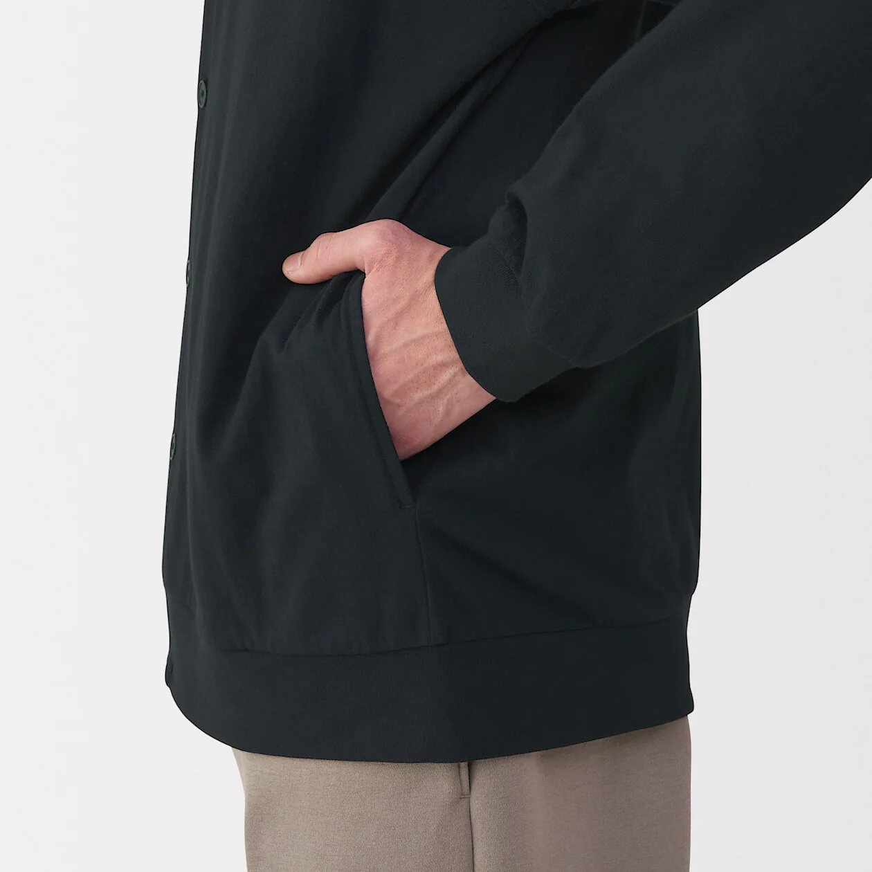 Washed Cotton Jersey V-Neck Cardigan - Image 30