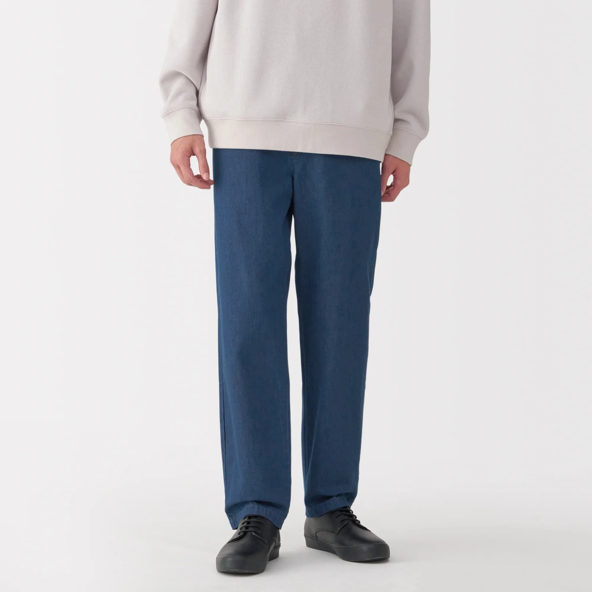 Washed Denim Easy Pants - Image 10