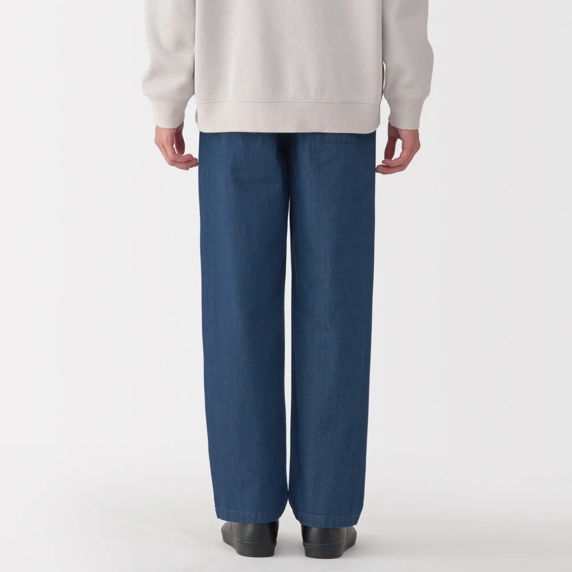 Washed Denim Easy Pants - Image 14