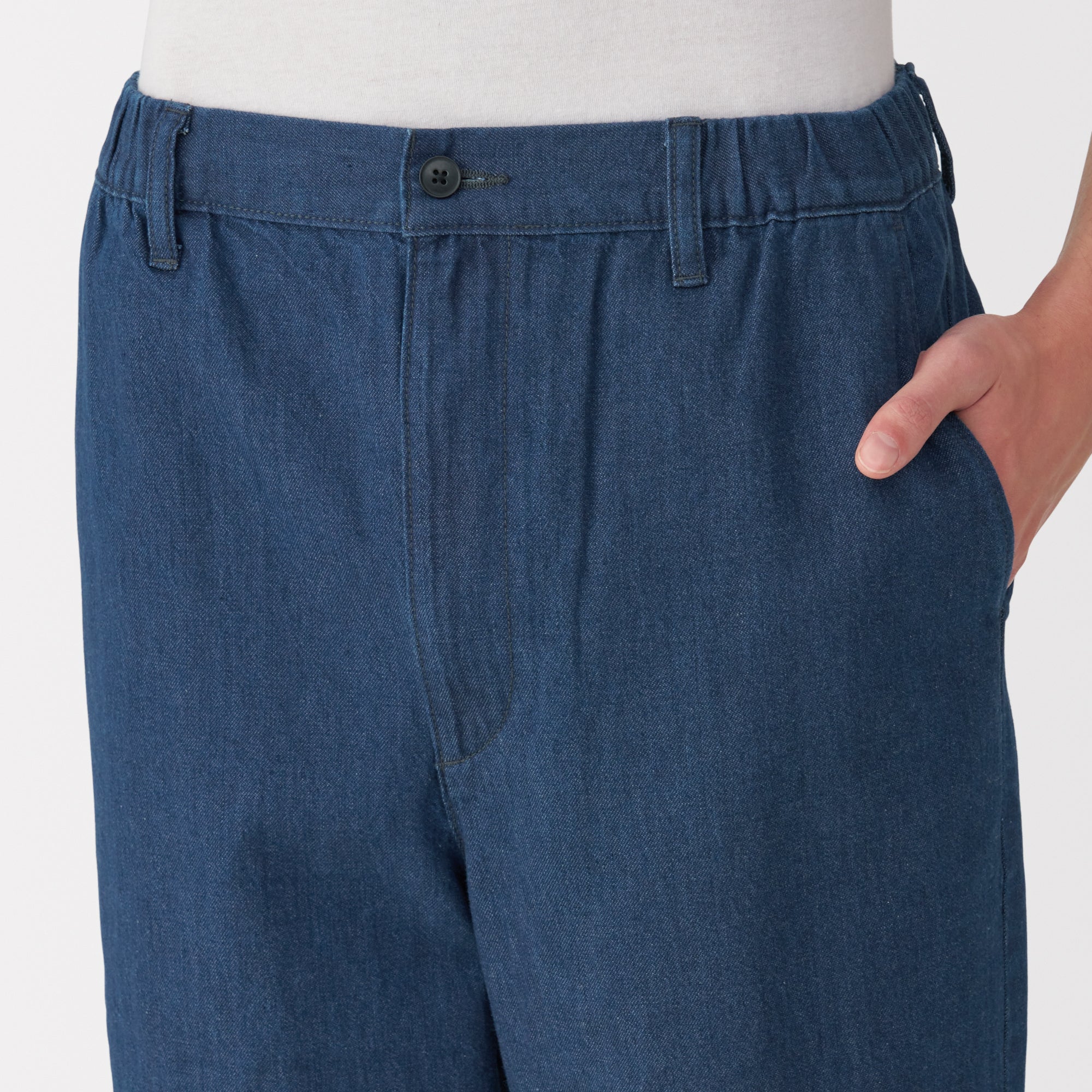 Washed Denim Easy Pants - Image 15
