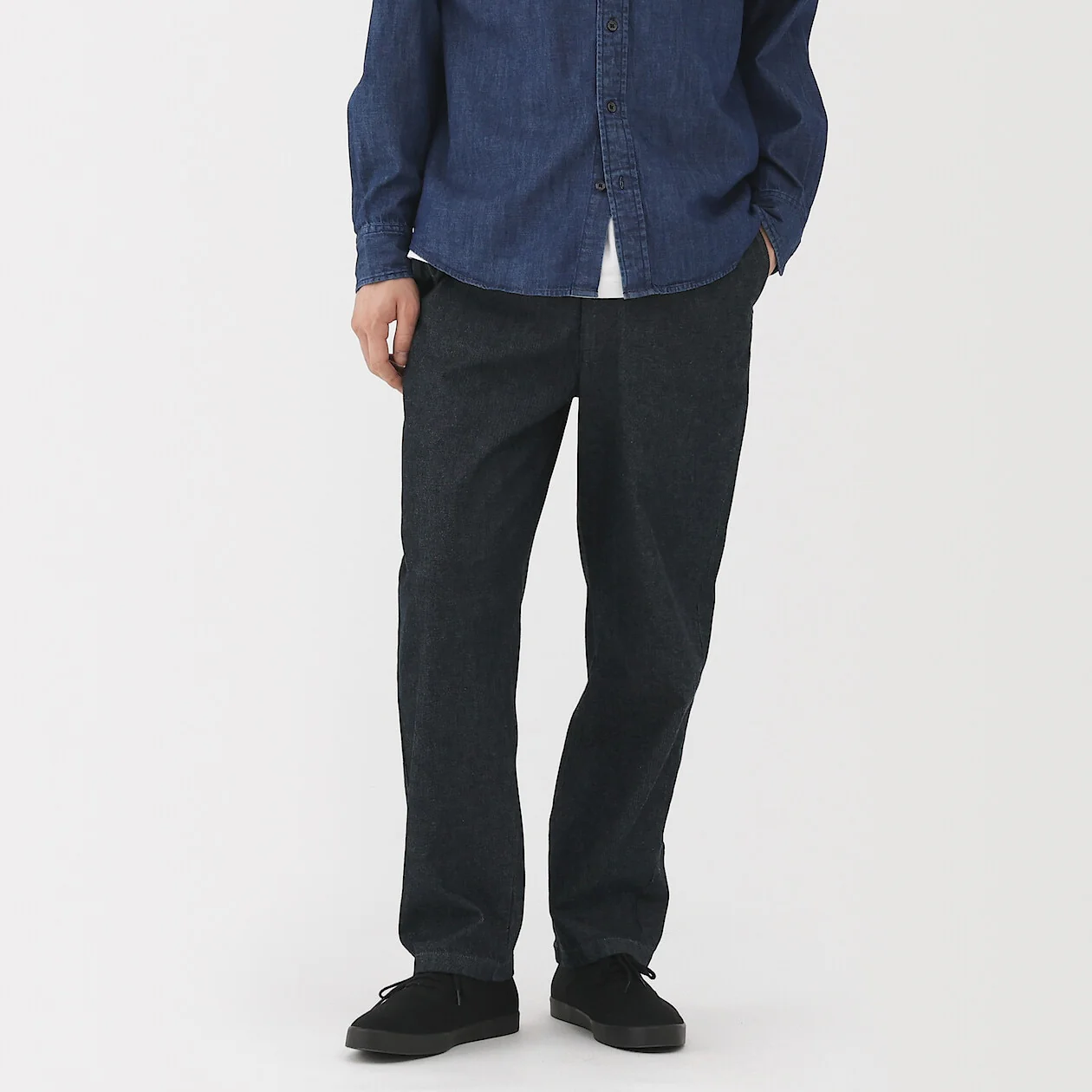 Washed Denim Easy Pants - Image 20