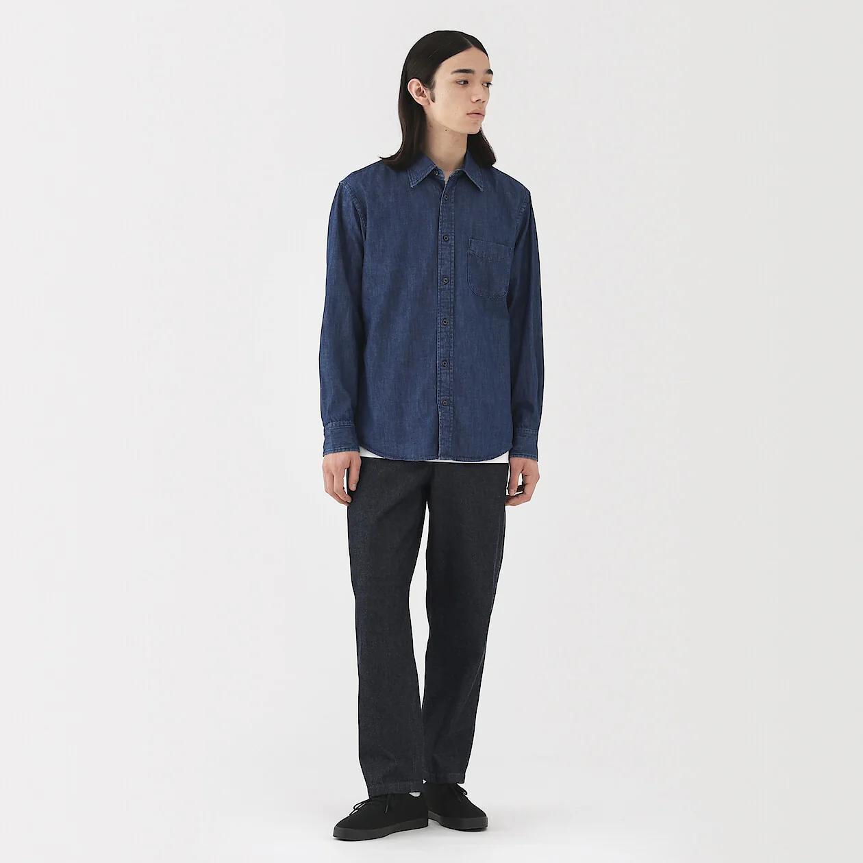 Washed Denim Easy Pants - Image 21