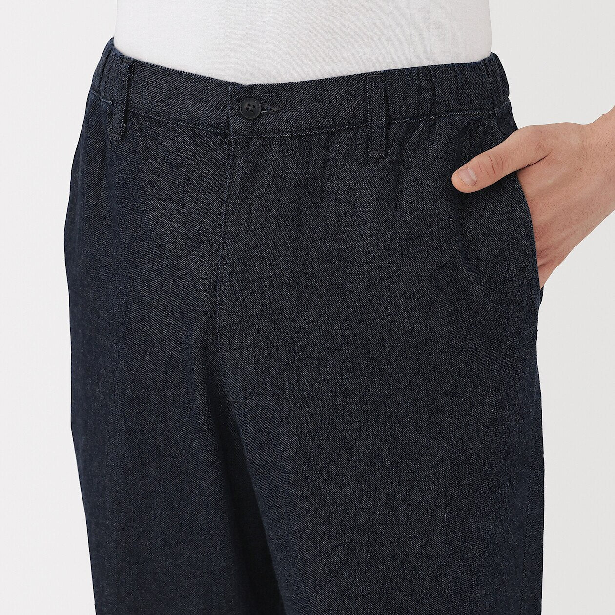 Washed Denim Easy Pants - Image 24