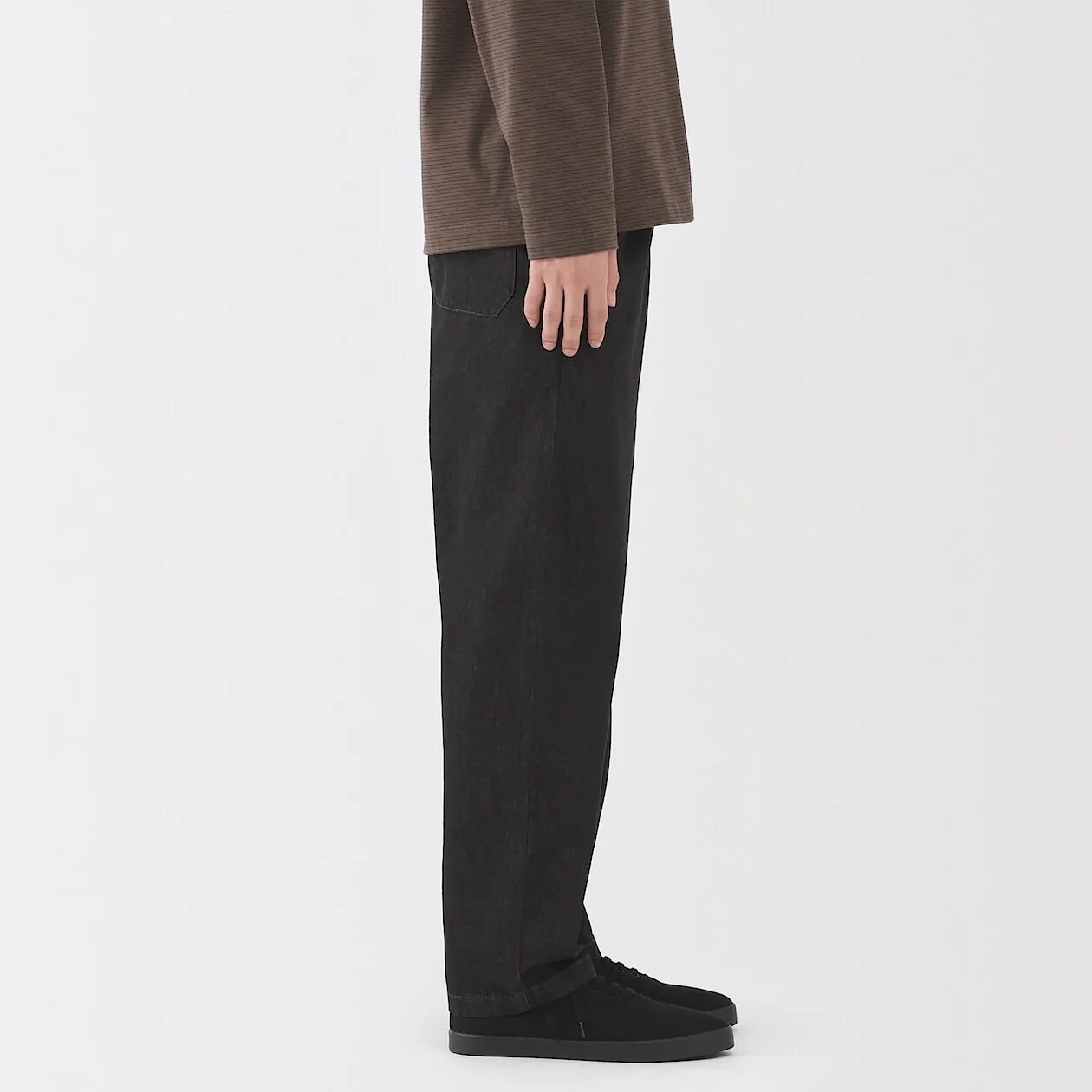 Washed Denim Easy Pants - Image 3