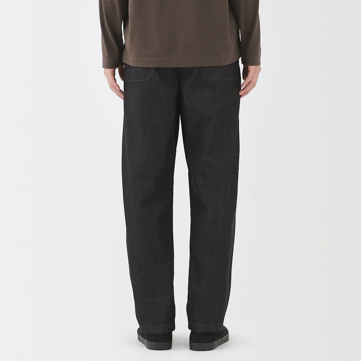 Washed Denim Easy Pants - Image 4