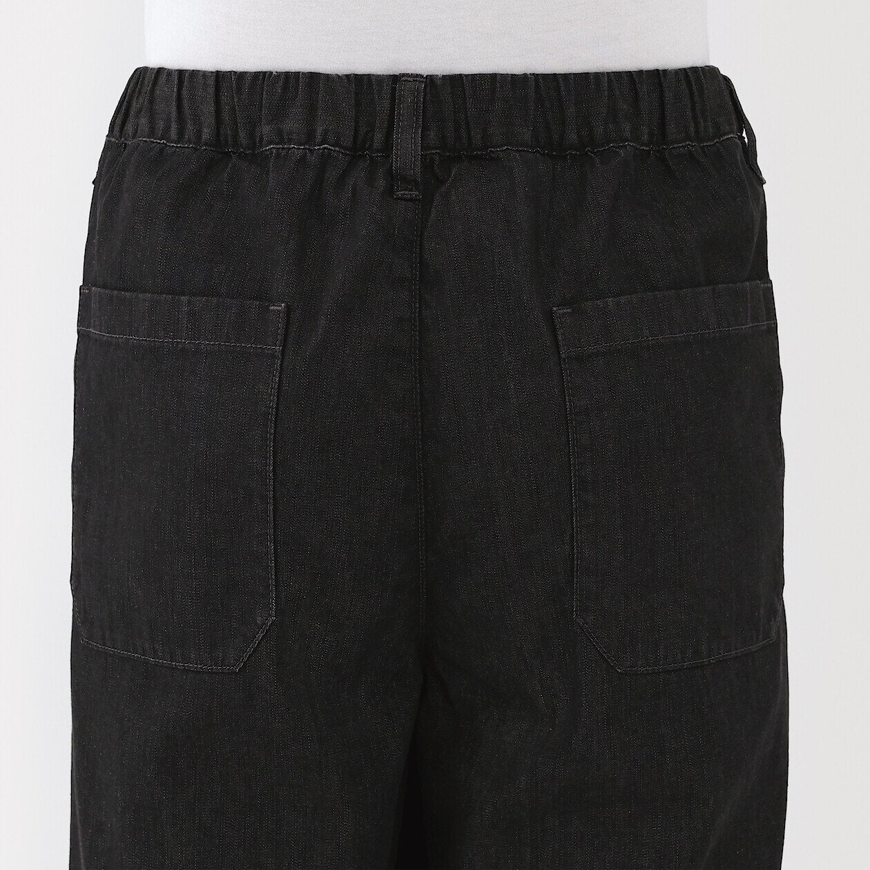 Washed Denim Easy Pants - Image 6
