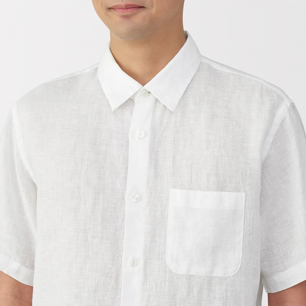 Washed 100% French Linen Short Sleeve Shirt - Image 13