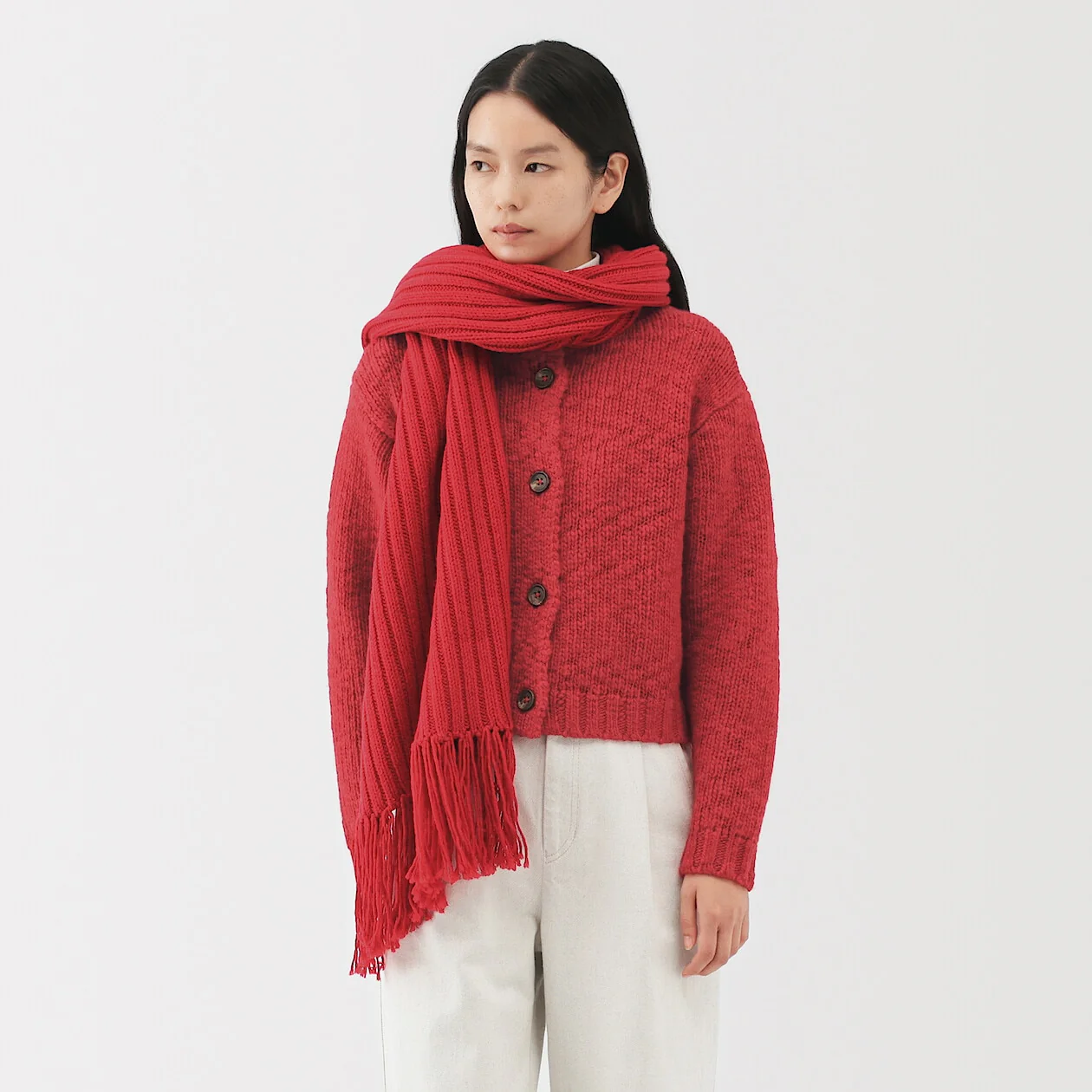 Merino Wool Low-Gauge Stole - Image 11