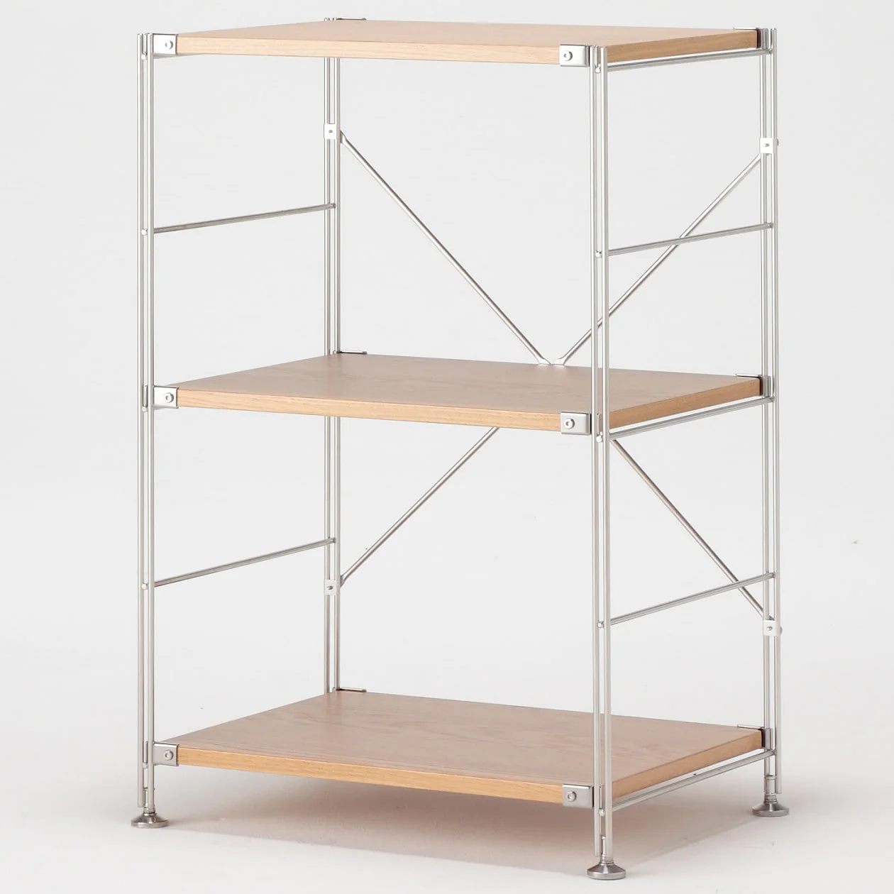 Oak Stainless Steel Unit Shelf Set - Small - Image 2