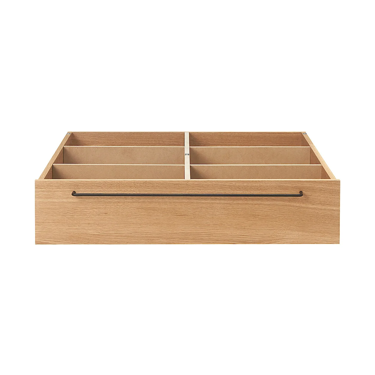 Oak Veneer Under-Bed Storage Drawer - For 20cm Legs - Image 2
