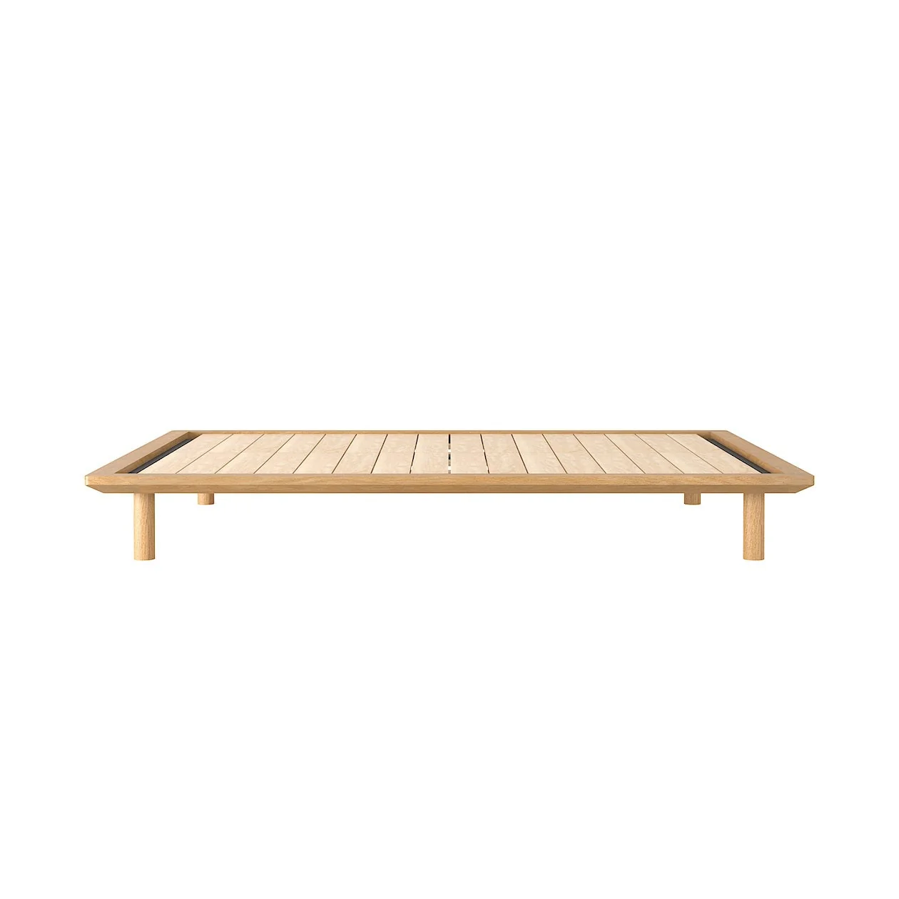 Oak Veneer Wooden Bed Frame
