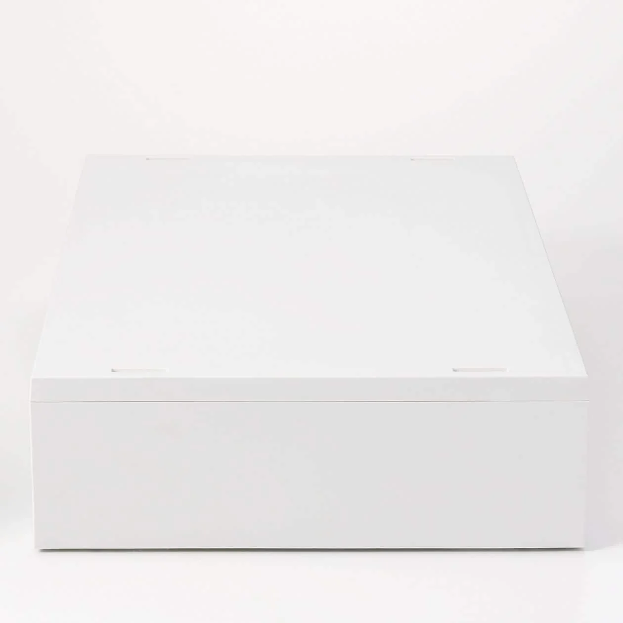 2-Drawer White Grey Polypropylene Storage Case Wide - Extra Shallow - Image 2
