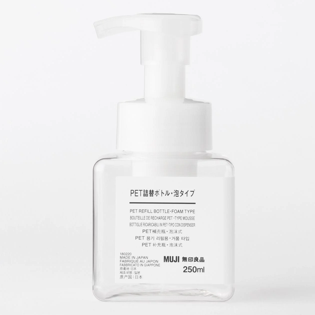 PET Foaming Refill Bottle - Clear (250ml) - Image 2