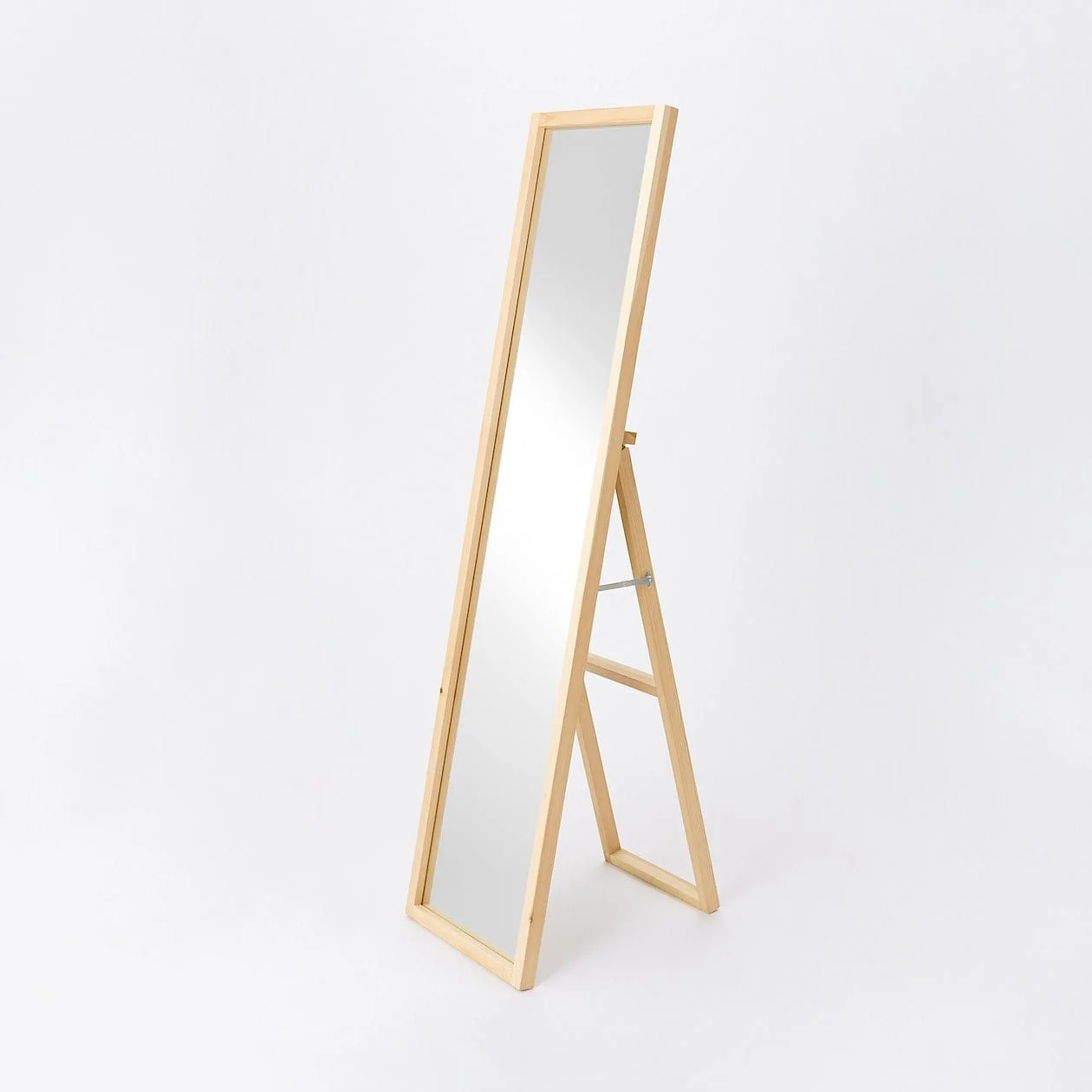 Pine Wood Mirror with Stand