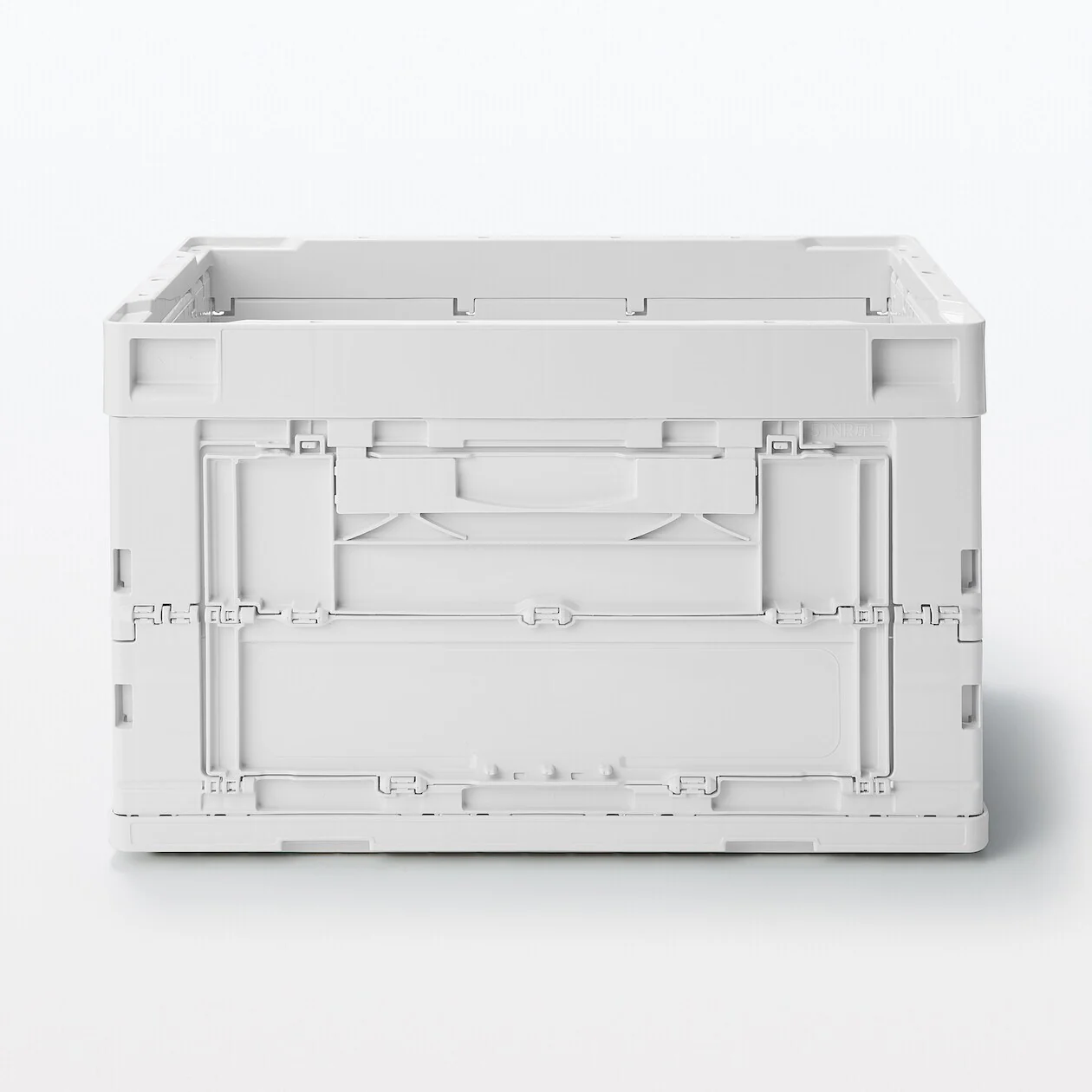 Polypropylene Folding Storage Container with Window - White Grey - 50L