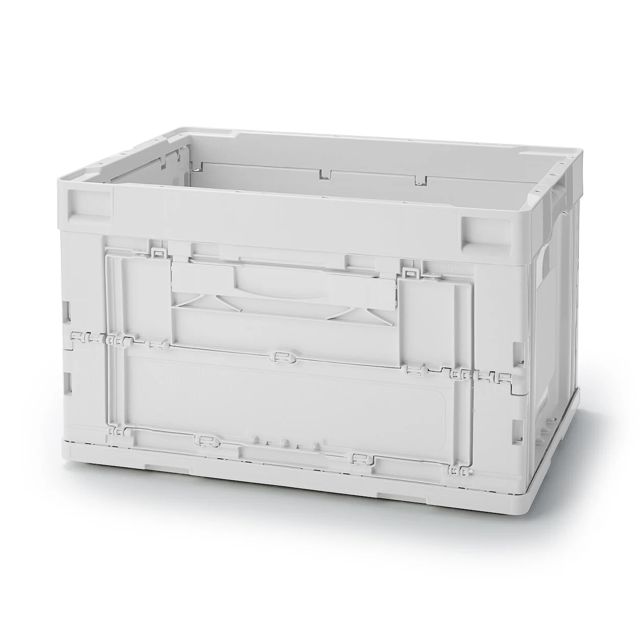Polypropylene Folding Storage Container with Window - White Grey - 50L - Image 2