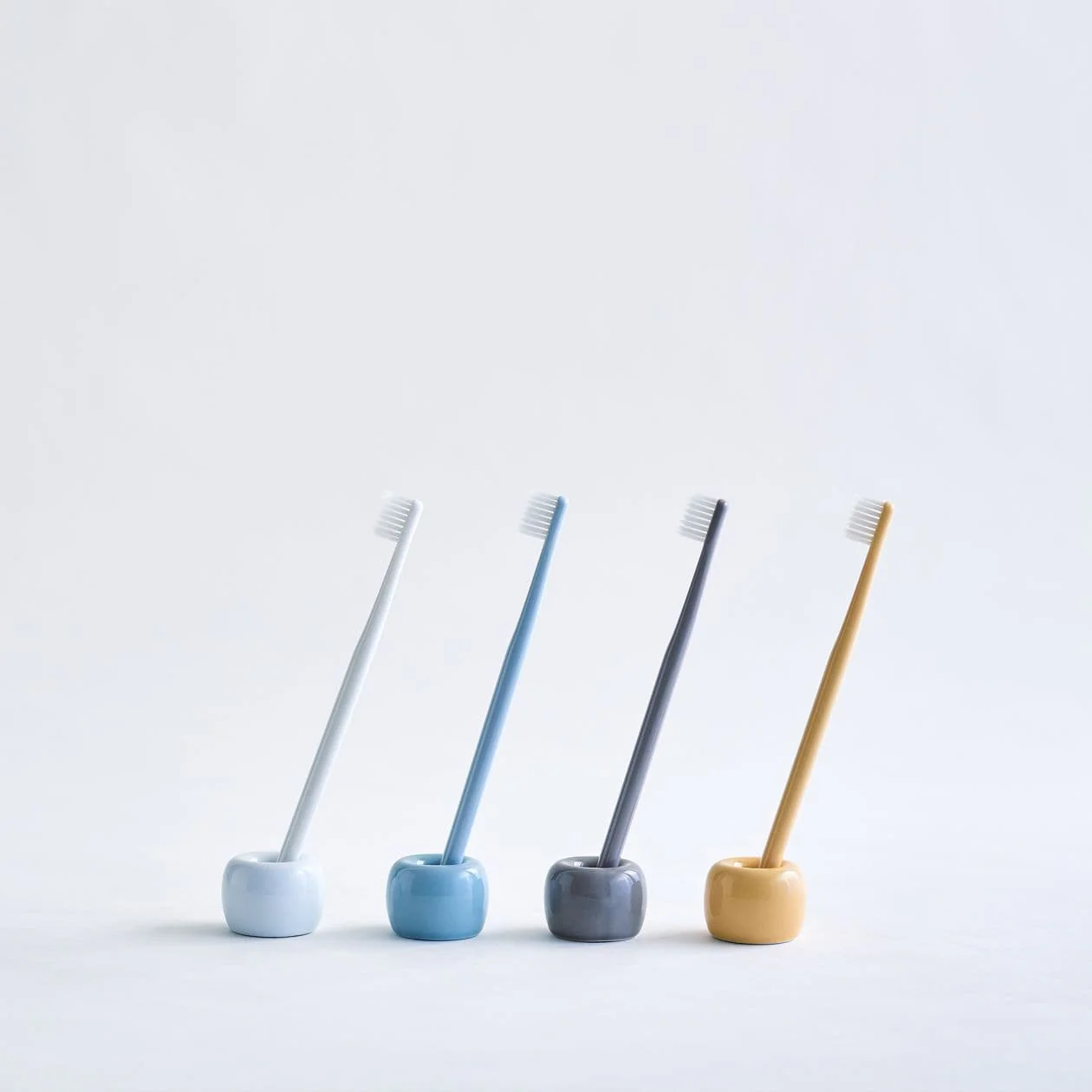 Porcelain Toothbrush Stand - Blue - Image 3