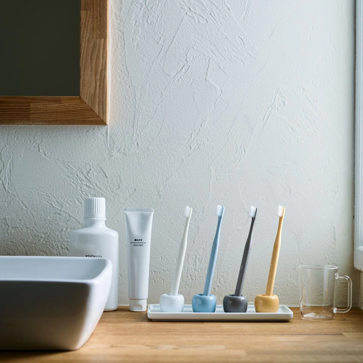 Porcelain Toothbrush Stand - Blue - Image 4